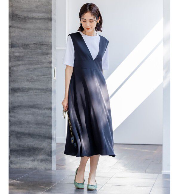 組曲「【WEB限定・シワになりにくい】ジェシーツイル ジャンパースカート」|ワンピース|