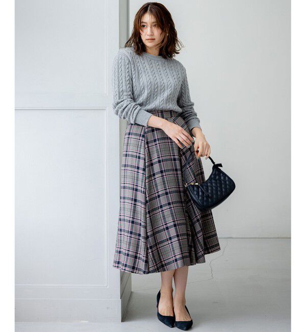 組曲「シアーツイルチェック フレアスカート」|スカート|