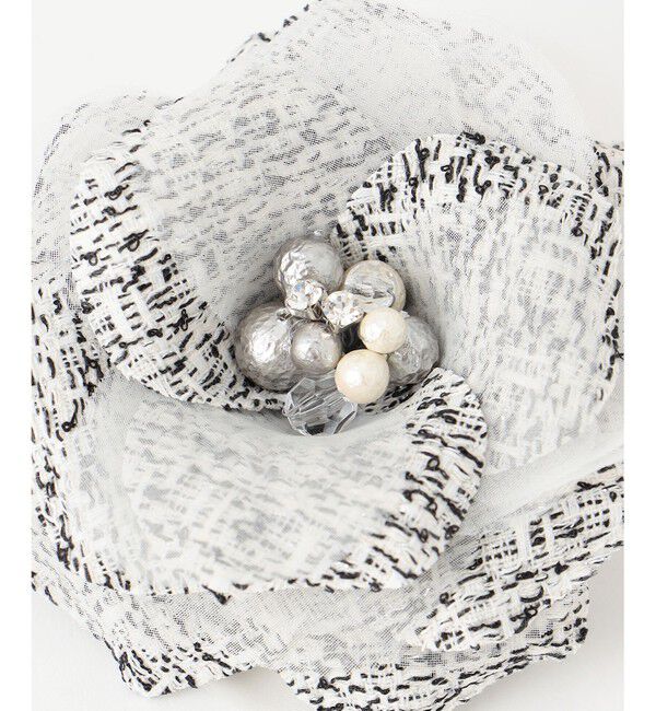 23区「シャイン ツイード コサージュ」|ブローチ・コサージュ|