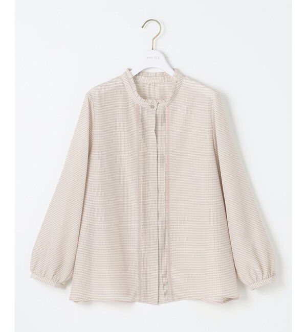 ANY SIS「【洗える】フリルスタンドピンタック ブラウス」|シャツ・ブラウス|