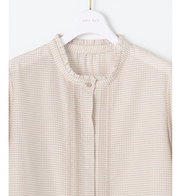 ANY SIS「【洗える】フリルスタンドピンタック ブラウス」|シャツ・ブラウス|