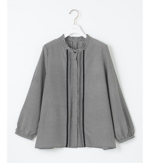 ANY SIS「【洗える】フリルスタンドピンタック ブラウス」|シャツ・ブラウス|