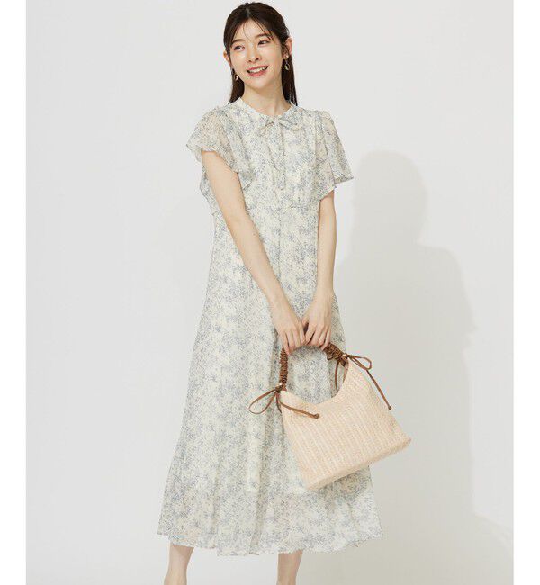 ANY SIS「【洗える】ミニフラワープリント ワンピース」|ワンピース|アイボリー系