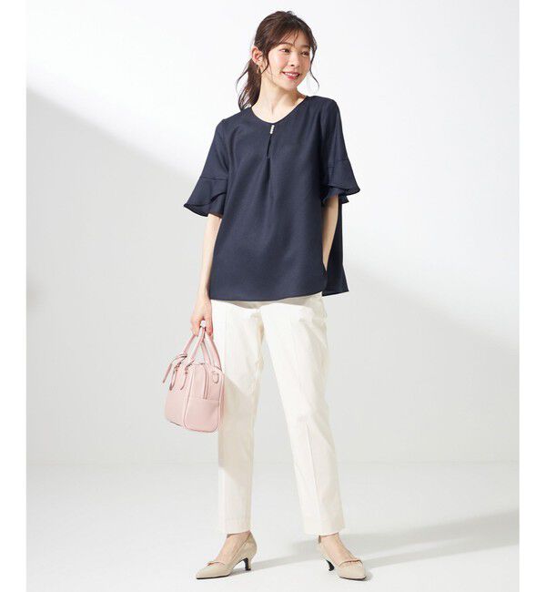 ANY SIS「【ストレッチ・接触冷感・撥水・UVカット・洗える】エアリーストレッチ テーパードパンツ」|その他|