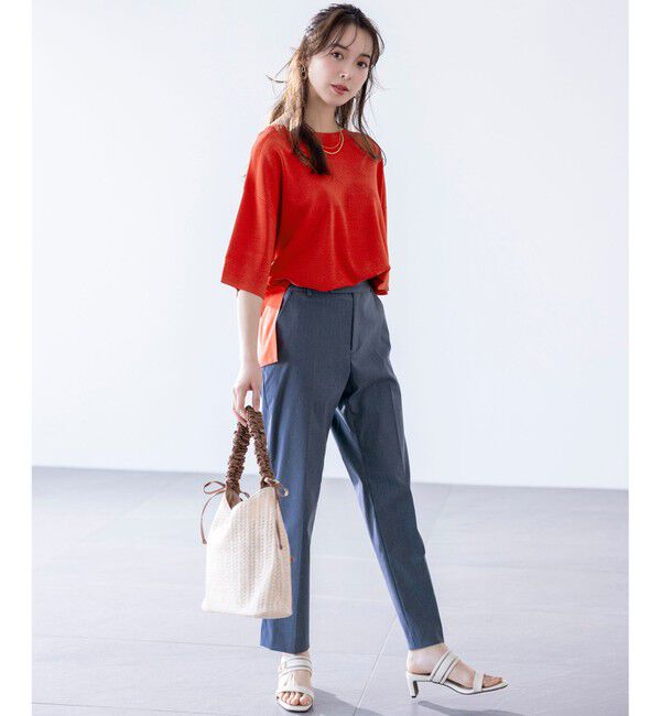 ANY SIS「【ストレッチ・接触冷感・撥水・UVカット・洗える】エアリーストレッチ テーパードパンツ」|その他|