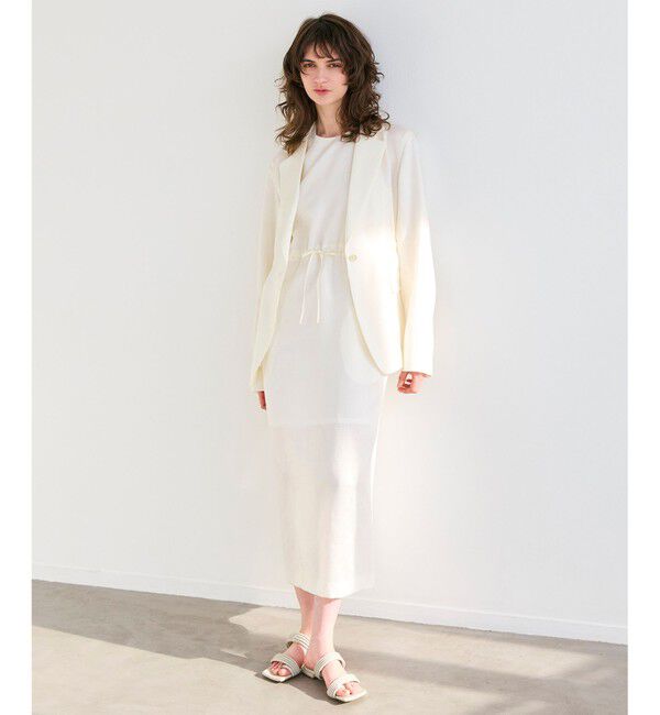 BEIGE,「【洗える】BERGAMOT / ウォッシャブルリネンバックドロストジャケット」|テーラードジャケット|