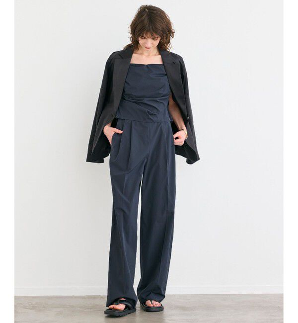 BEIGE,「【洗える】BERGAMOT / ウォッシャブルリネンバックドロストジャケット」|テーラードジャケット|