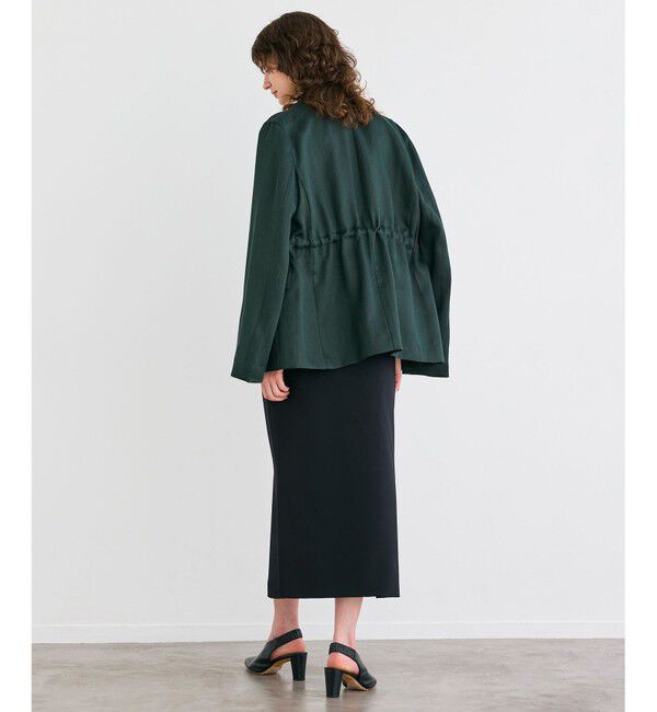 BEIGE,「【洗える】BERGAMOT / ウォッシャブルリネンバックドロストジャケット」|テーラードジャケット|