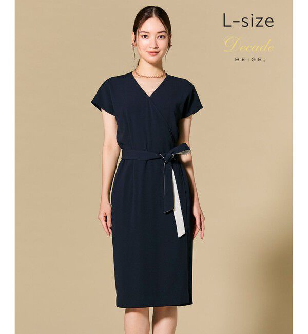 BEIGE,「【Lsize・セットアップ対応】CINDY / ラップドレス」|ワンピース|Navy