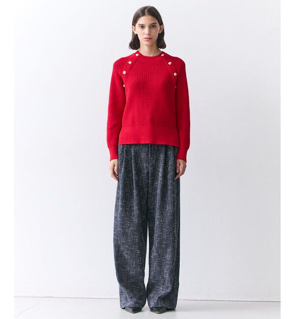 BEIGE,「TRIPHANE / ハイウエストツイードタックパンツ」|その他|