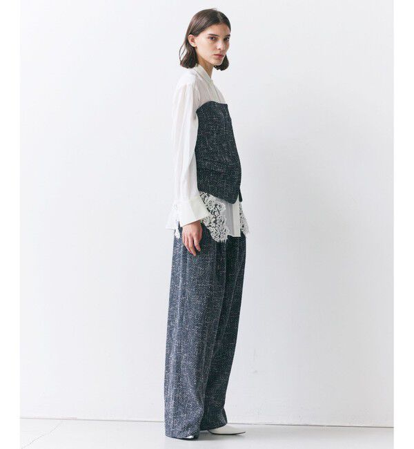 BEIGE,「TRIPHANE / ハイウエストツイードタックパンツ」|その他|