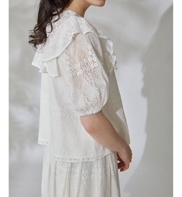 GRACE CONTINENTAL「レースフリルトップ」|シャツ・ブラウス|