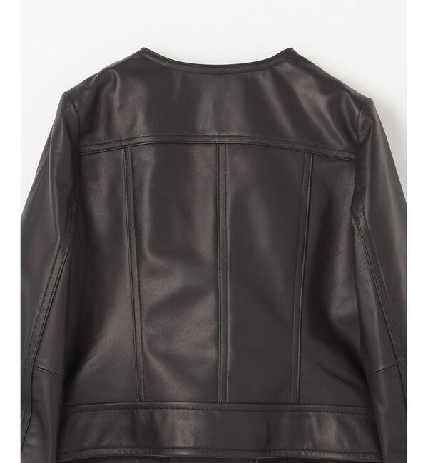 GRACE CONTINENTAL「ノーカラーレザーライダースジャケット」|ライダースジャケット|