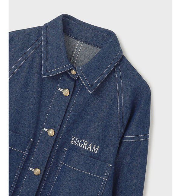  「ラグランショートシャツジャケット」|デニムジャケット|