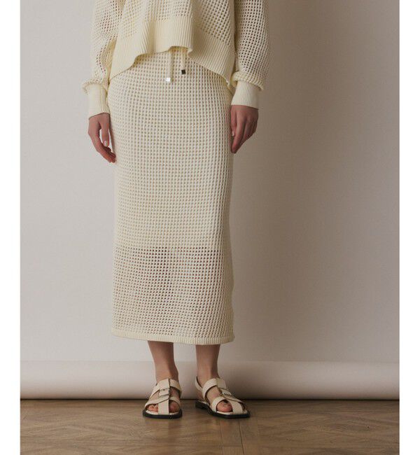 Diagram「メッシュタイトニットスカート」|スカート|ホワイト