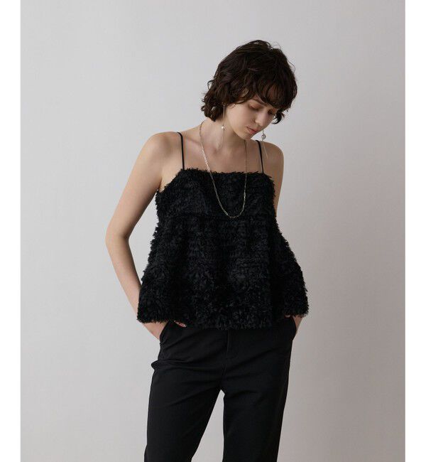 GRACE CONTINENTAL「フラワーチュールキャミ」|その他|ブラック