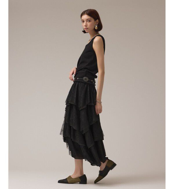 GRACE CONTINENTAL「レースコンビティアードスカート」|スカート|