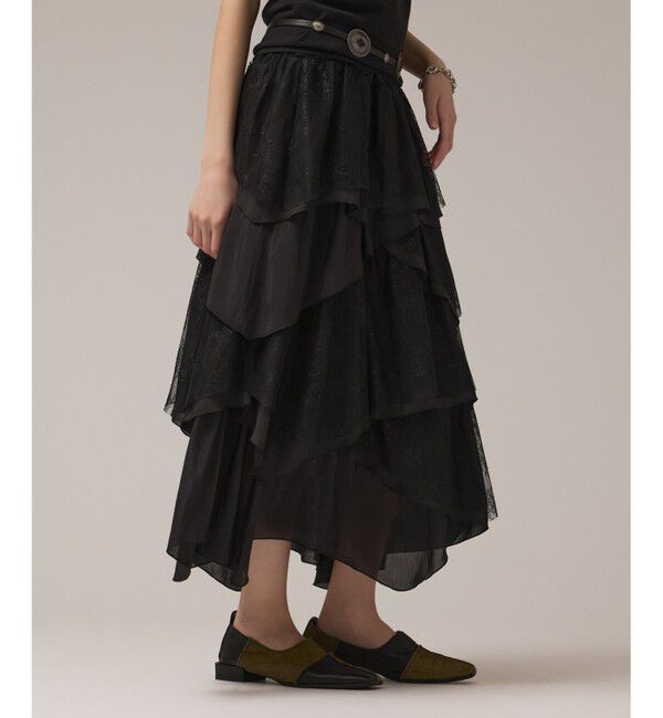 GRACE CONTINENTAL「レースコンビティアードスカート」|スカート|