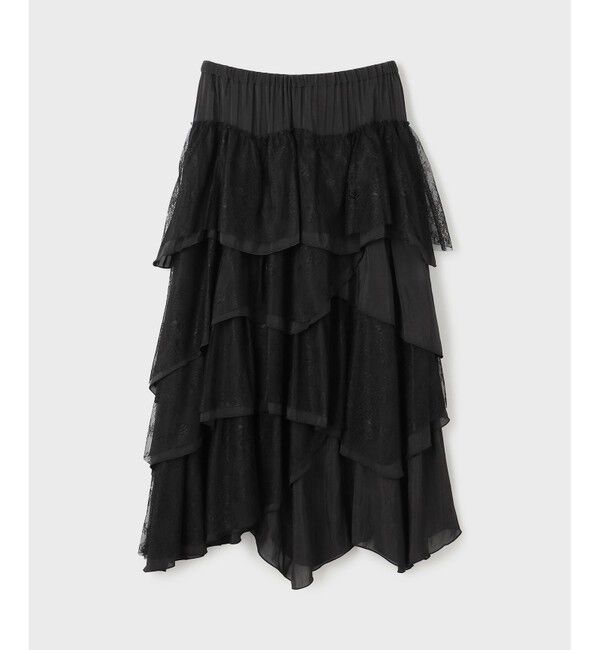 GRACE CONTINENTAL「レースコンビティアードスカート」|スカート|