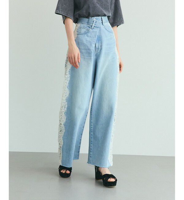 Grace Class「サイドレースデニムパンツ」|デニム|