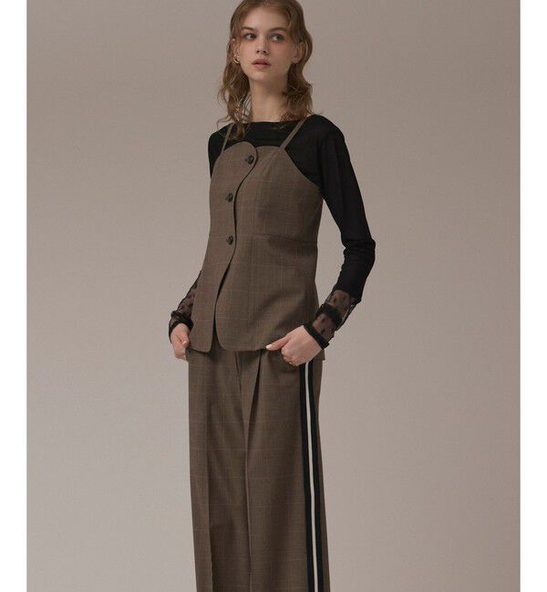 Diagram「フロントウェーブキャミ」|キャミソール|ブラウン