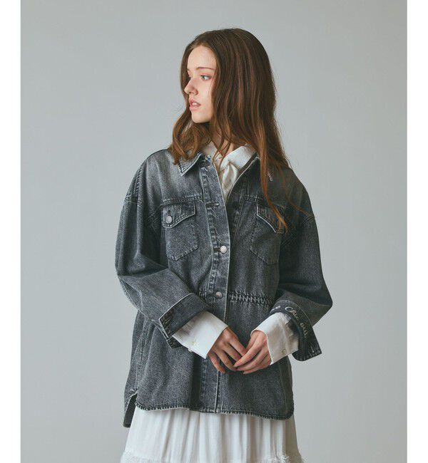 Grace Class「デニムシャツジャケット」|デニムジャケット|ブラック