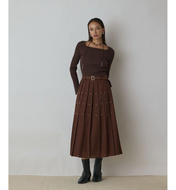 GRACE CONTINENTAL「ビーズレザーチョーカー」|ネックレス|