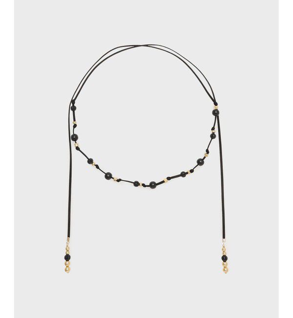 GRACE CONTINENTAL「ビーズレザーチョーカー」|ネックレス|