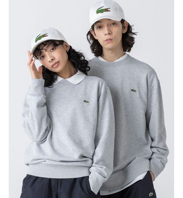LACOSTE「プレミアムスウェットクルーネック トレーナー」|スウェット・ジャージ|グレー