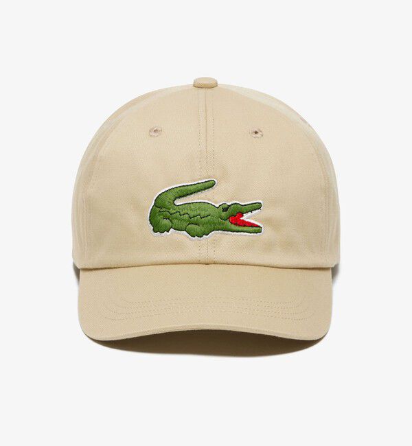 LACOSTE「オーバーサイズワニロゴステッチキャップ」|キャップ・キャスケット|