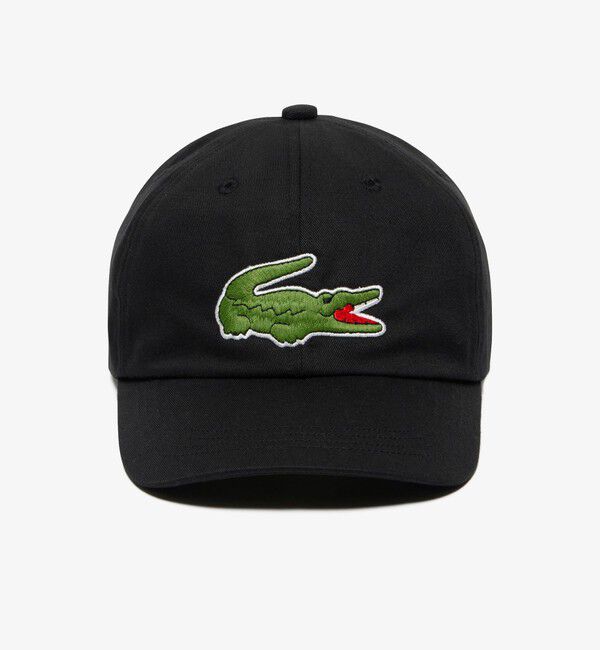 LACOSTE「オーバーサイズワニロゴステッチキャップ」|キャップ・キャスケット|