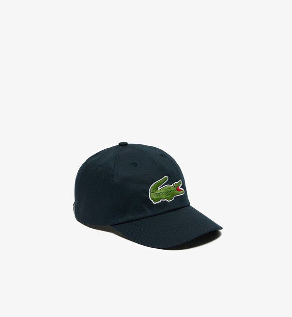 LACOSTE「オーバーサイズワニロゴステッチキャップ」|キャップ・キャスケット|
