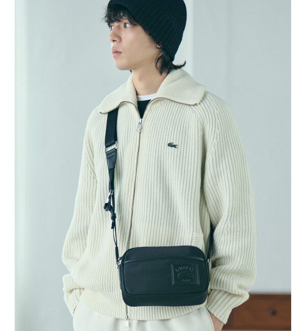 LACOSTE「ラコステクラシックス ナイロンミニレポーターバッグ」|ショルダー・メッセンジャー|ブラック