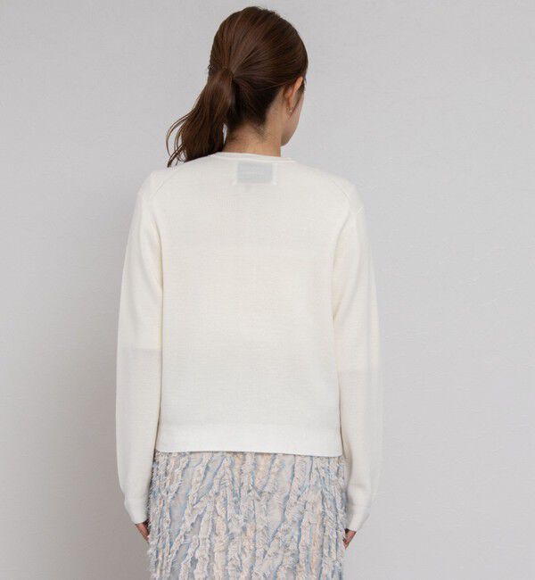 NOLLEY'S「《手洗い可能》ESPOIR 16G片畦クルーネックカーディガン」|カーディガン|