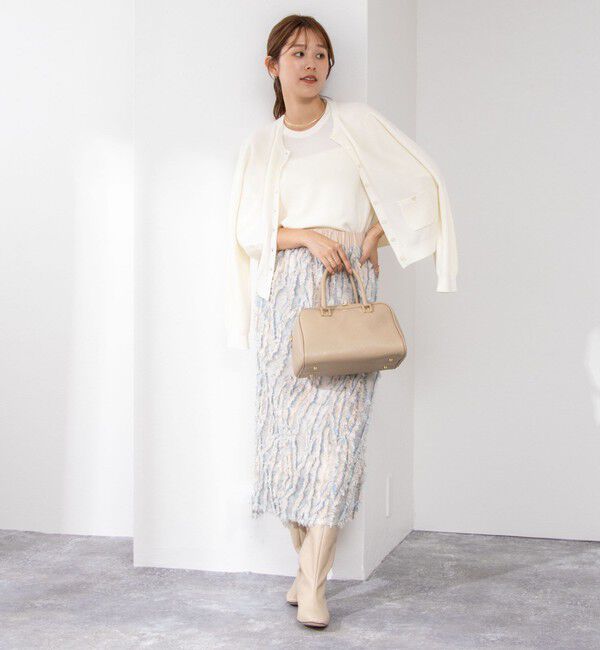 NOLLEY'S「《手洗い可能》ESPOIR 16G片畦クルーネックカーディガン」|カーディガン|