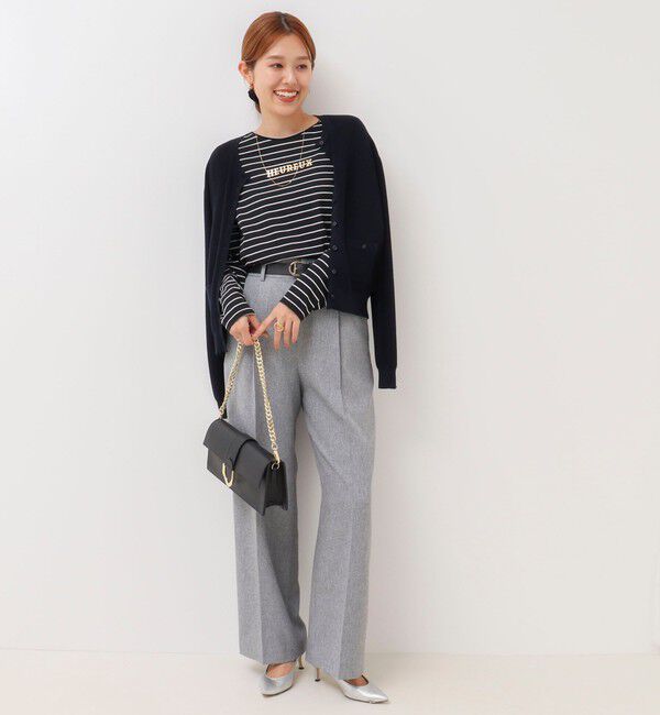 NOLLEY'S「《手洗い可能》ESPOIR 16G片畦クルーネックカーディガン」|カーディガン|