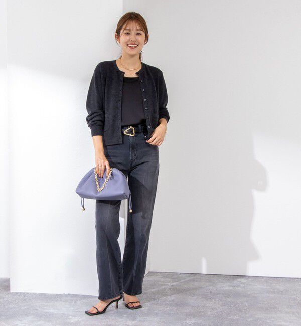 NOLLEY'S「《手洗い可能》ESPOIR 16G片畦クルーネックカーディガン」|カーディガン|