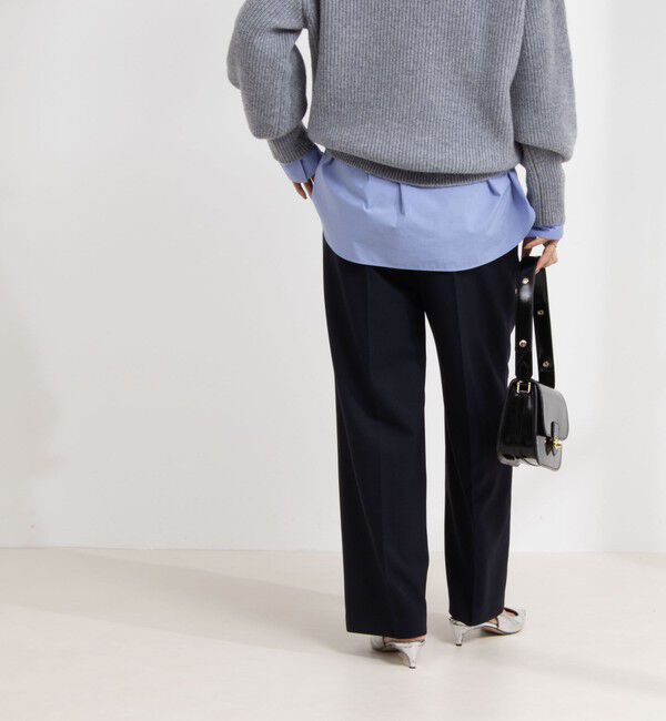 NOLLEY'S sophi「《セットアップ対応》ウール混ウォッシャブルワイドパンツ」|その他|