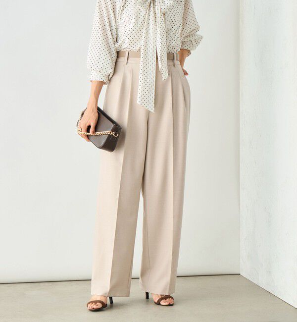 NOLLEY'S sophi「《セットアップ対応》ウール混ウォッシャブルワイドパンツ」|その他|