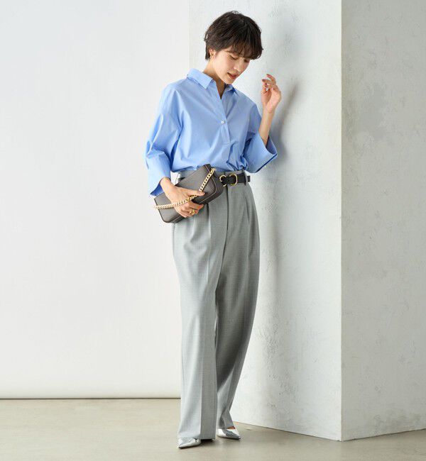 NOLLEY'S sophi「《セットアップ対応》ウール混ウォッシャブルワイドパンツ」|その他|