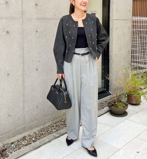 NOLLEY'S sophi「《セットアップ対応》ウール混ウォッシャブルワイドパンツ」|その他|