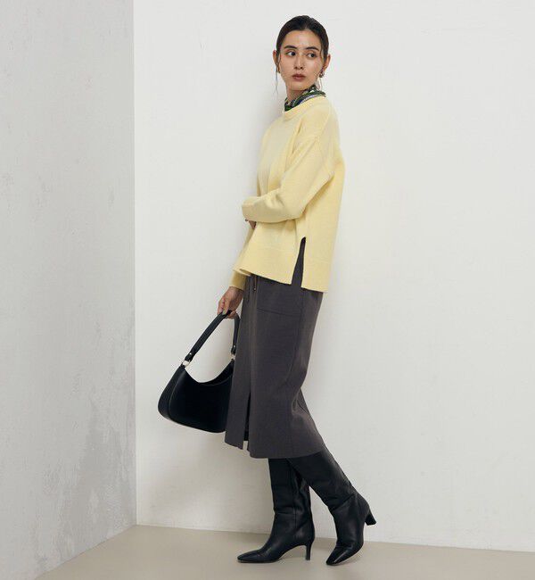 NOLLEY'S sophi「ウォッシャブルダブルジャージハーフジップタイトスカート」|タイト|