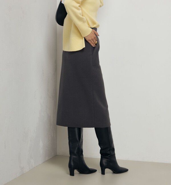 NOLLEY'S sophi「ウォッシャブルダブルジャージハーフジップタイトスカート」|タイト|