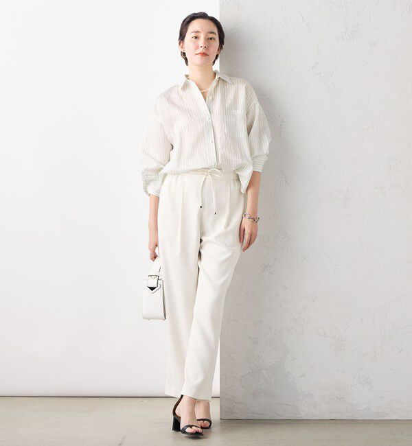 NOLLEY'S sophi「【追加】《オールシーズン対応》ウォッシャブルダブルクロスサテンイージーワイドパンツ」|その他|