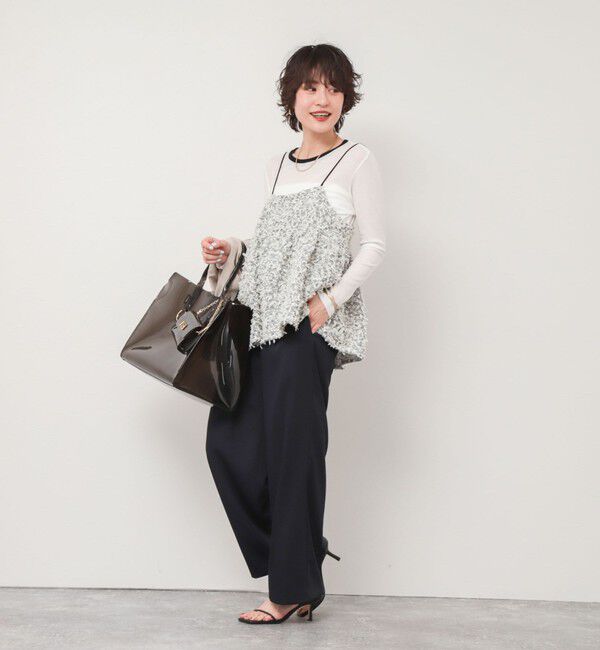 NOLLEY'S sophi「【追加】《オールシーズン対応》ウォッシャブルダブルクロスサテンイージーワイドパンツ」|その他|