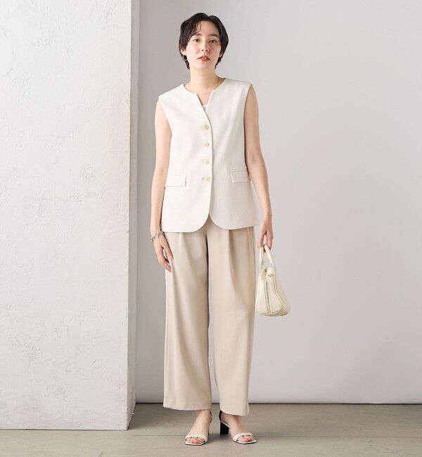 NOLLEY'S sophi「【追加】《オールシーズン対応》ウォッシャブルダブルクロスサテンイージーワイドパンツ」|その他|