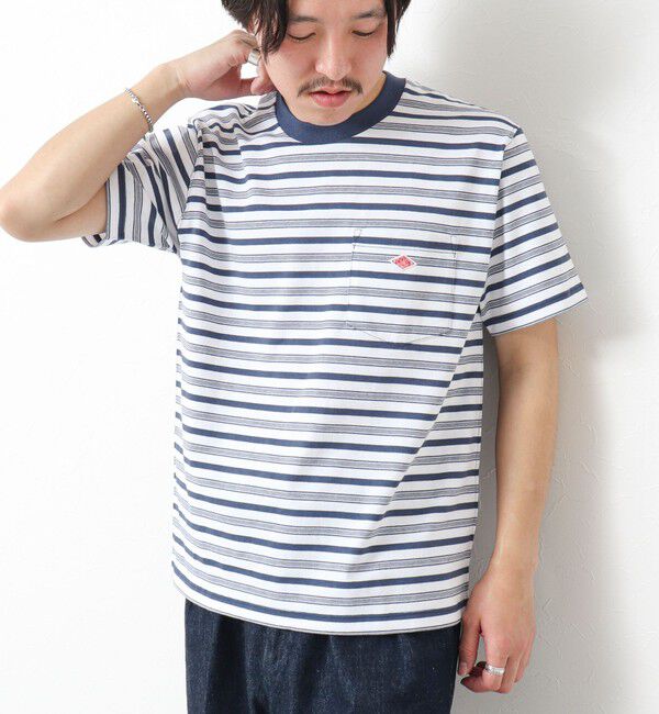 NOLLEY'S goodman「【DANTON/ダントン】C0198TCB STRIPE POCKET T-SHIRT」|Tシャツ・カットソー|