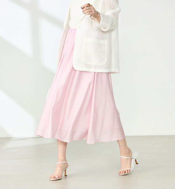 NOLLEY'S sophi「《セットアップ対応》ウォッシャブルシアーローンインゴムギャザースカート」|スカート|ベビーピンク