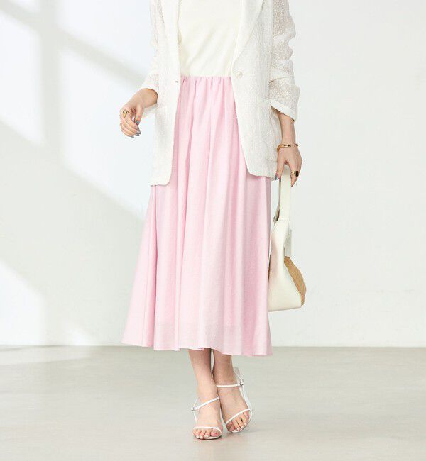NOLLEY'S sophi「《セットアップ対応》ウォッシャブルシアーローンインゴムギャザースカート」|スカート|