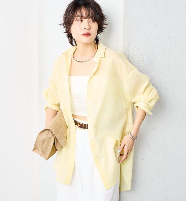 NOLLEY'S「◇【WEB限定】MY STANDARD シアーシャツ」|シャツ・ブラウス|イエロー